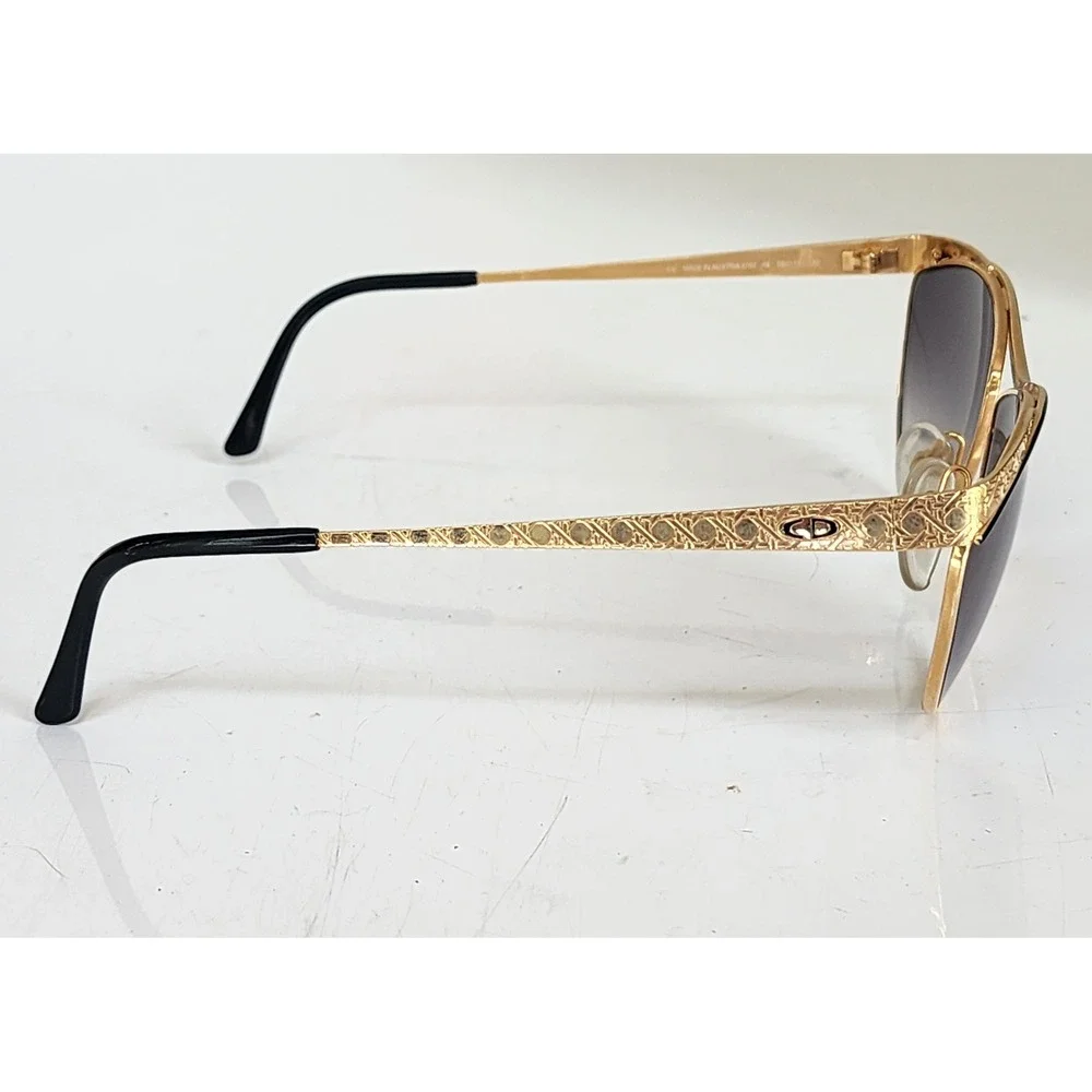 Christian Dior Vintage 2762 Gold Cat Eye Sunglasses 80s Austria 59-13 135